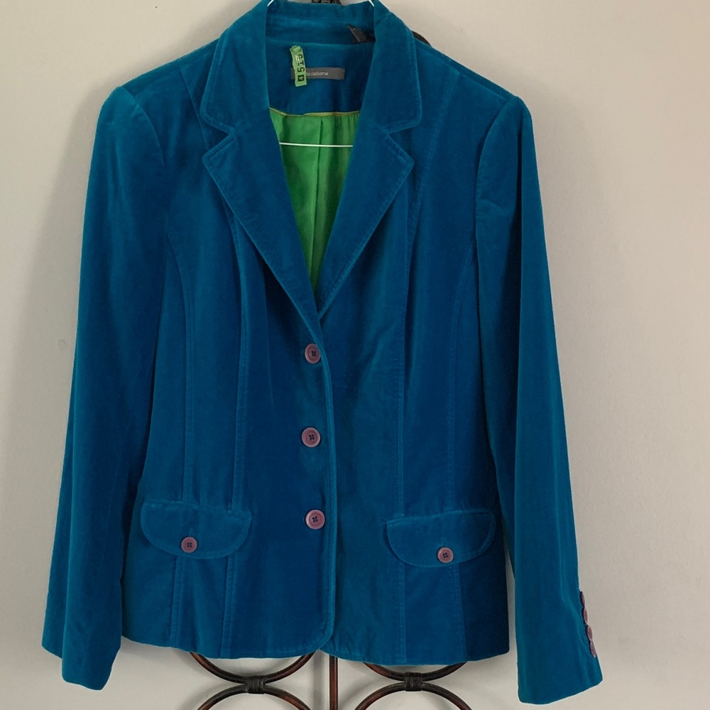 Liz Claiborne Blue Velvet Blazer